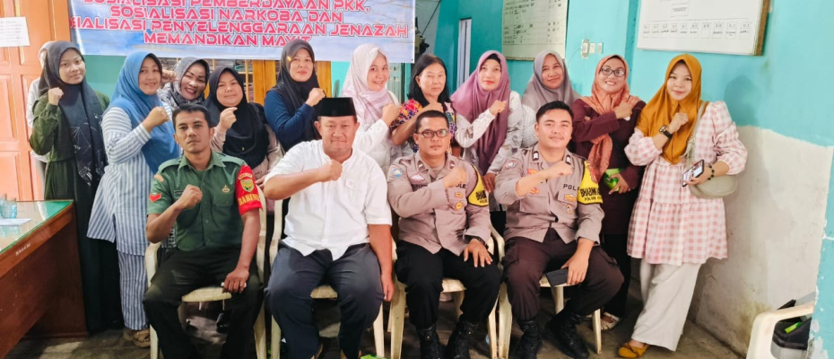 Bhabinkamtibmas Polsek Kota Manna Berikan Materi Warga Kelurahan Pasar Mulia pada Kegiatan Sosialisasi Kenakalan Remaja