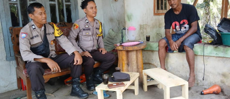 Bhabinkamtibmas Polsek Sukaraja Laksanakan Sambang ke Desa Jenggalu Sampaikan Imbauan Kamtibmas 