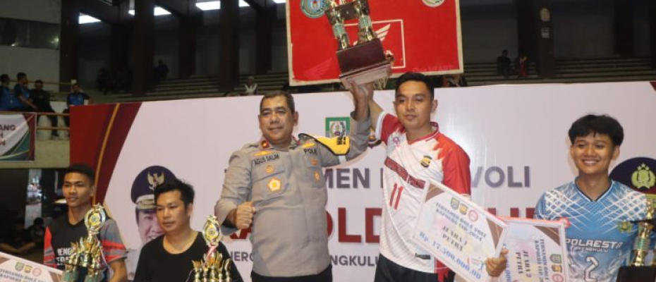 Wakapolda Bengkulu Tutup Kejuaraan Daerah Bola Voli Kapolda Cup 2024, Bhayangkara Presisi Juara Putra