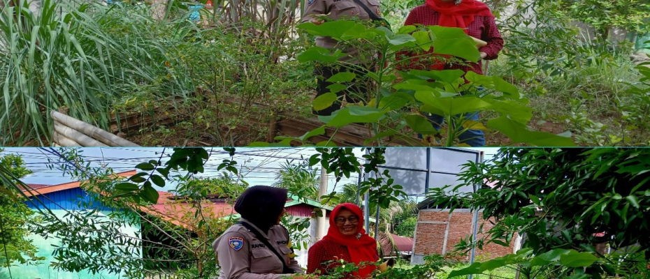 Bhabinkamtibmas Polsek Ratu Agung Baru Dorong Pemanfaatan Lahan untuk Tanaman Produktif