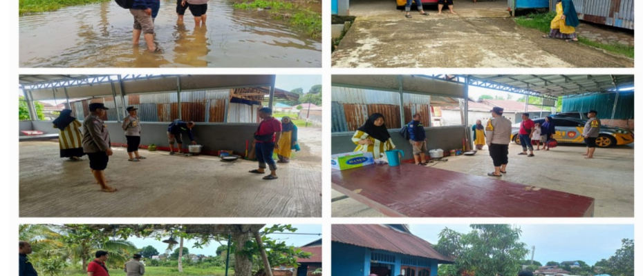Polsek Ratu Agung Lakukan Monitoring Dampak Banjir dan Tanah Longsor