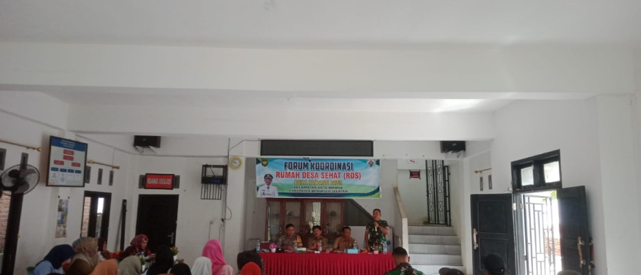 Bhabinkamtibmas Polsek Kota Manna hadiri Kegiatan Forum Koordinasi Rumah Desa Sehat (RDS)