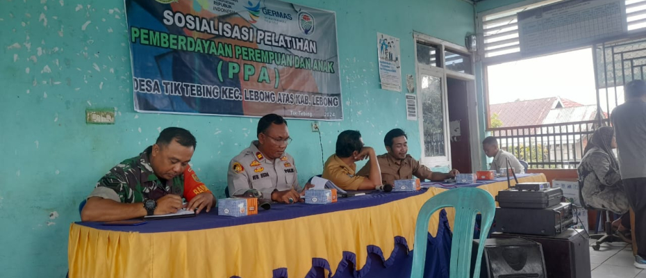 Kapolsek Lebong Atas Bersama Bhabinkamtibmas Hadiri Sosialisasi PPA di Desa Tik Tebing