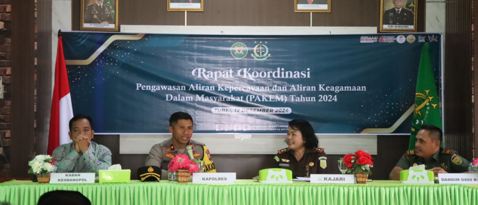 Wakapolres Lebong Ikuti Rakor Pengawasan Aliran Kepercayaan dan Keagamaan 