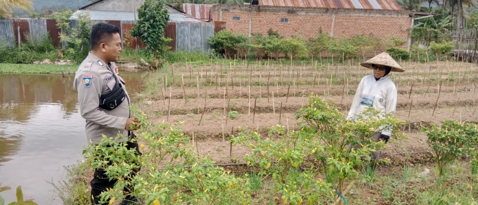 Bhabinkamtibmas Polsek Lebong Selatan Ajak Masyarakat Manfaatkan Lahan dan Pekarangan