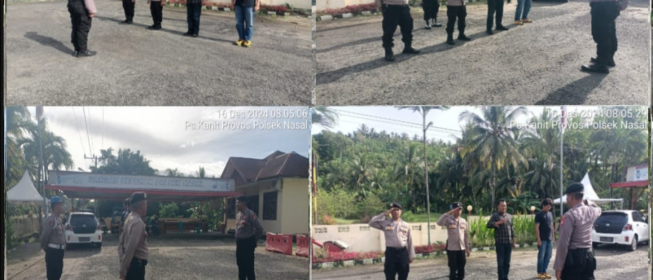 Polsek Nasal Tekankan Disiplin dan Tanggung Jawab dalam Apel Pagi