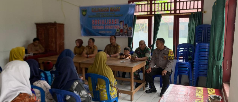Bhabinkamtibmas Polsek Pino Hadiri Sosialisasi Pencegahan dan Penanganan Stunting di Kelurahan Masat