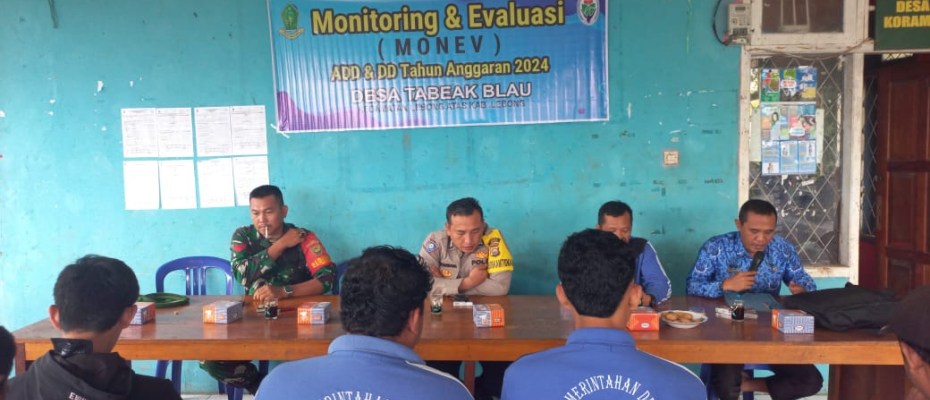 Cooling System, Bhabinkamtibmas Polsek Lebong Atas Hadiri Monev di Desa Tabeak Blau