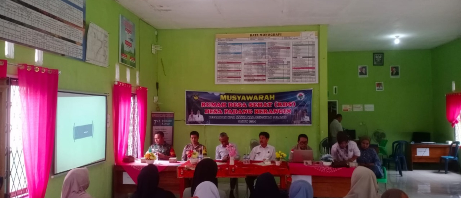 Bhabinkamtibmas Polsek Kota Manna Hadiri Forum Koordinasi Rumah Desa Sehat di Padang Berangin