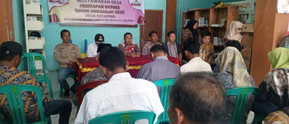 Bhabinkamtibmas Polsek Manna Menghadiri Musyawarah Rencana Pembangunan Desa Ketaping