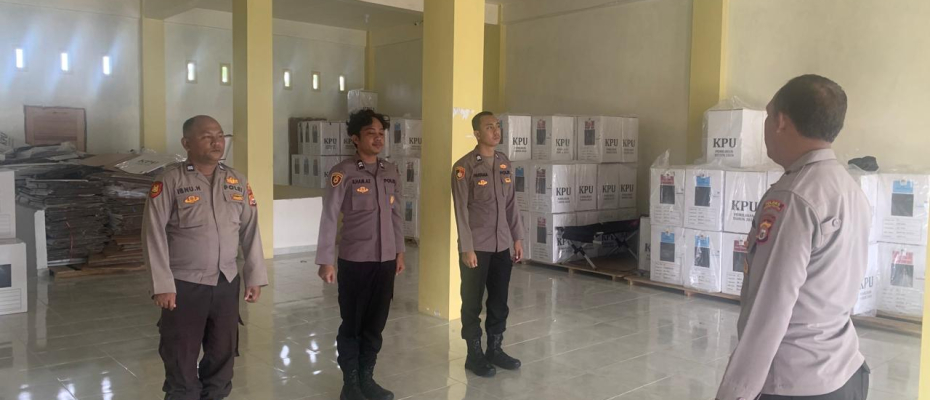 Polres Bengkulu Selatan Perketat Pengamanan Gudang Logistik KPU Pasca Pemilu