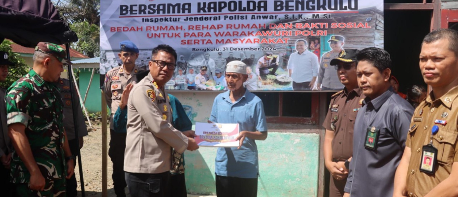 Polres Bengkulu Selatan Tutup Tahun 2024 dengan Program Sosial Bedah Rumah dan Bantuan Pendidikan