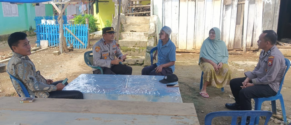 Kapolsek Kedurang Ilir Kunjungi Purnawirawan Polri, Berikan Kabar Bantuan Rehab Rumah
