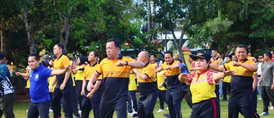 Kapolres Lebong dan Forkopimda Olahraga Bersama