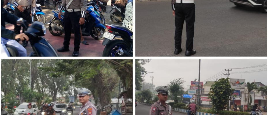 Satlantas Polresta Bengkulu Atur Lalu Lintas Sore, Pastikan Kelancaran Arus Kendaraan