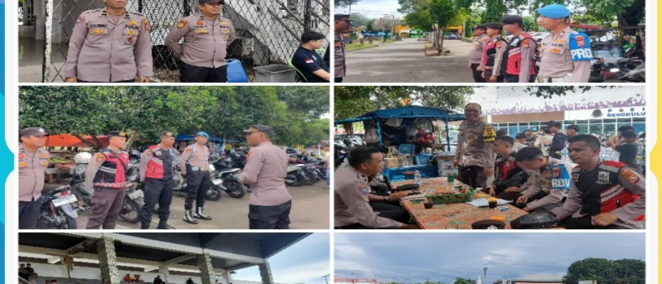 Polsek Ratu Agung Kawal Pengamanan Liga 4 Indonesia Zona Bengkulu di Stadion Sawah Lebar